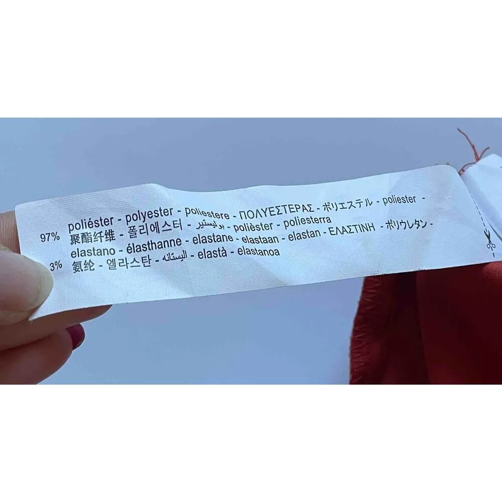 ZARA TRF Paperbag Elastic Pull On Pants Rust Orange Size XS - Image 7