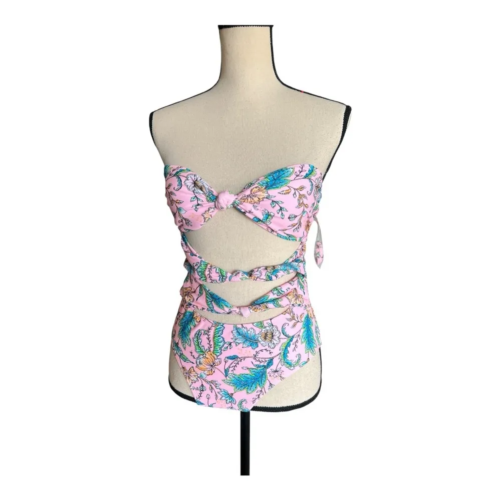 New ANTHROPOLOGIE KIKIRIO Lava Lamp Back Halter Neck One-Piece Swimsuit Size M - Image 6