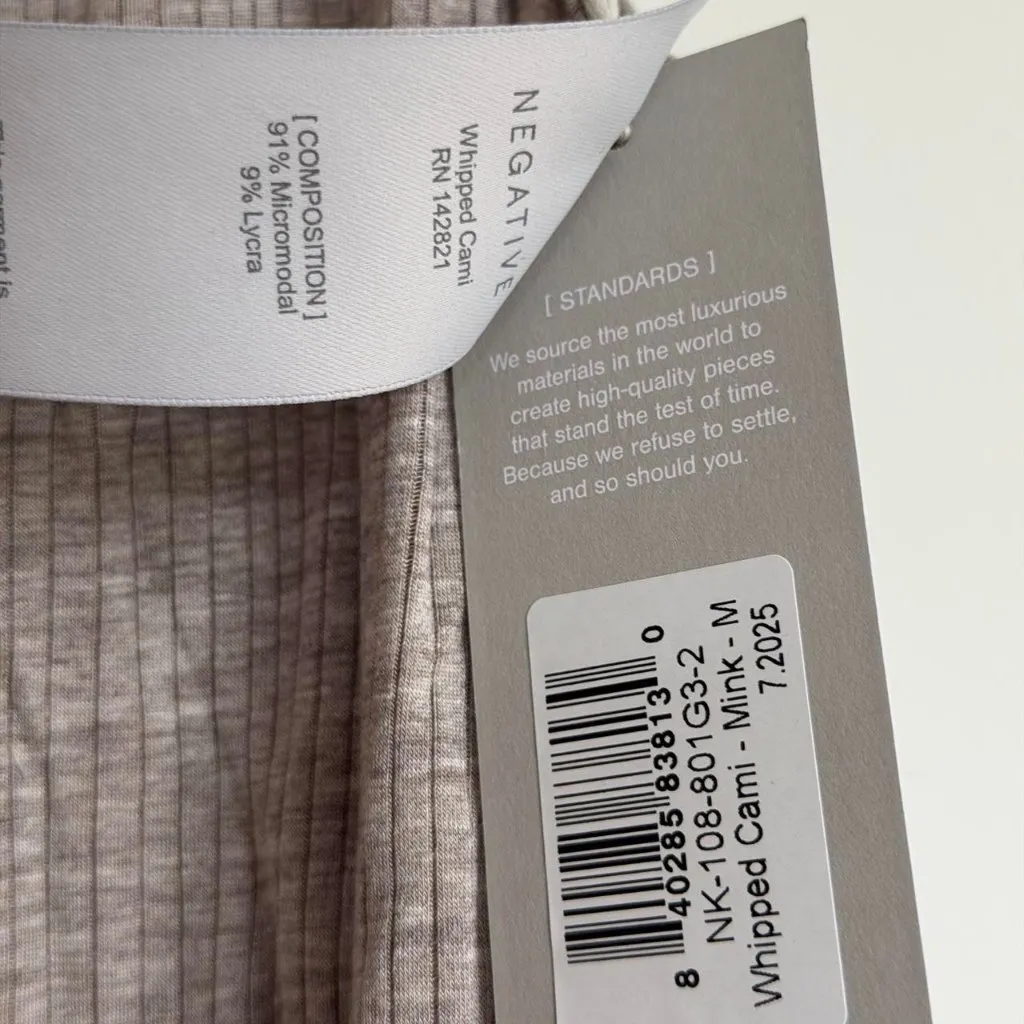 Negative Underwear Whipped Cami in Mink, Size Medium - Image 7