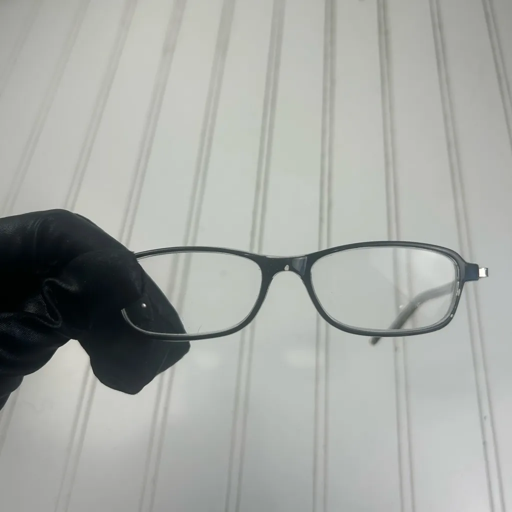 Slim Gray Metal Rectangular Eyeglasses – Reading Glasses Frame Brown - Image 7