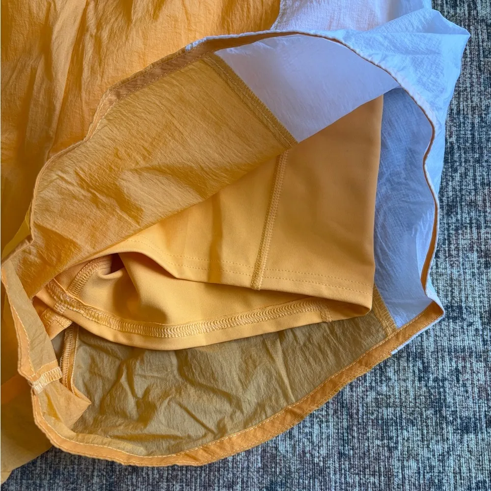 Gymshark PULSE 2 IN 1 SHORTS Orange and White Size Small - Image 9