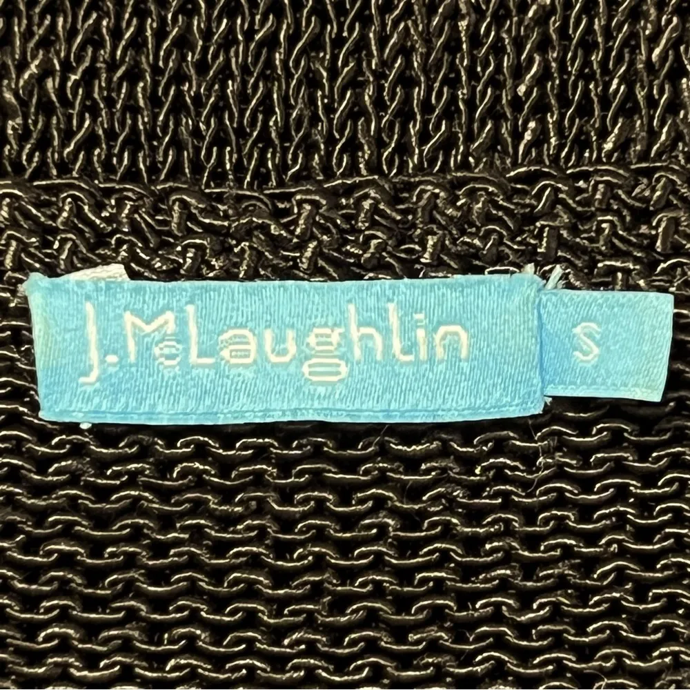 J. McLaughlin Womens Black Knit Sweater Sz S Minimalist Preppy Old Money Classic - Image 7