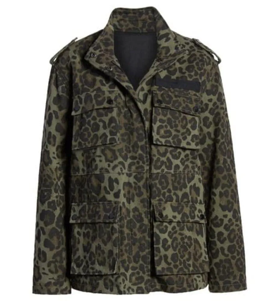💕AVEC LES FILLES💕 Cotton Cargo Jacket ~ Leopard - Image 8