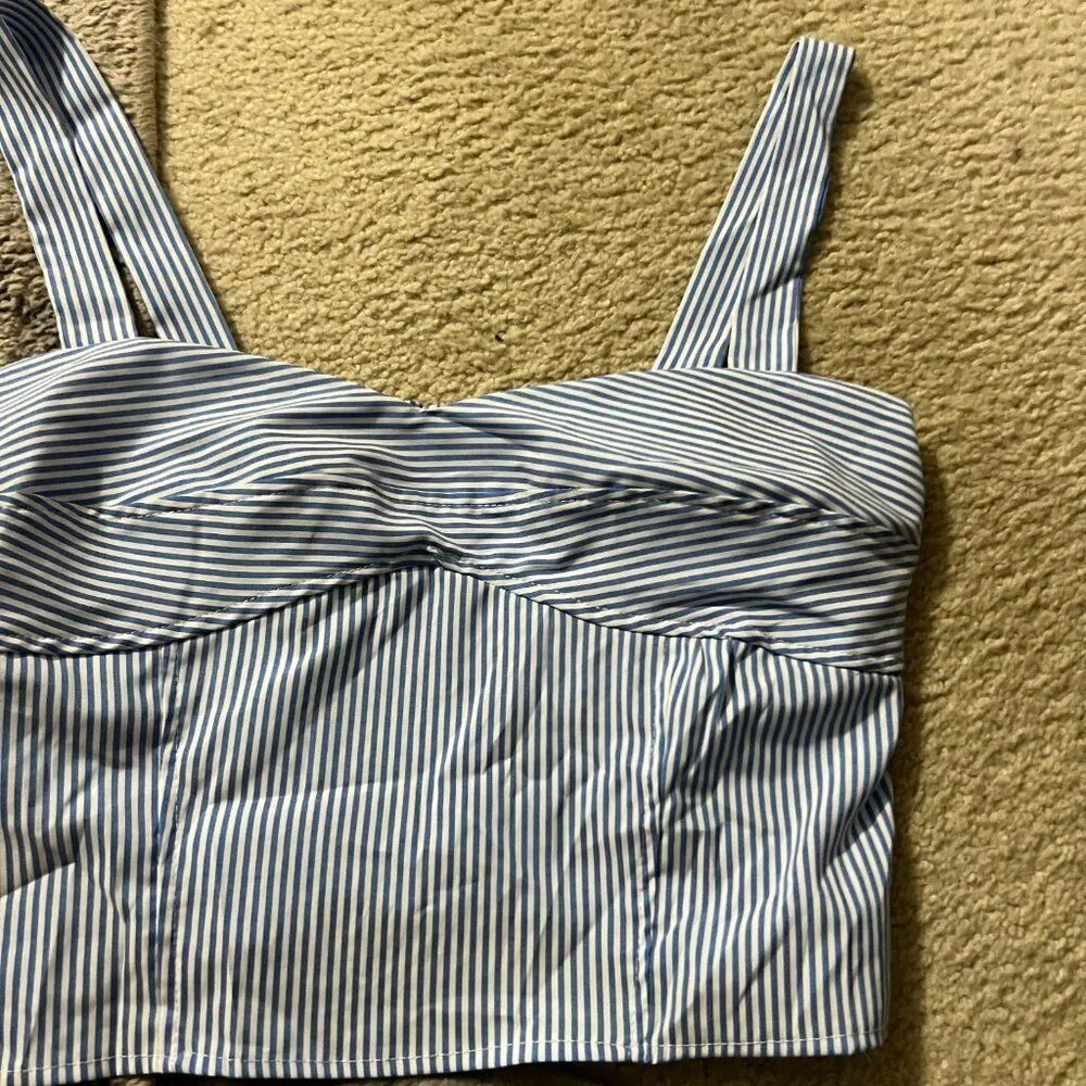 Hyfve blue and white striped top M - Image 2