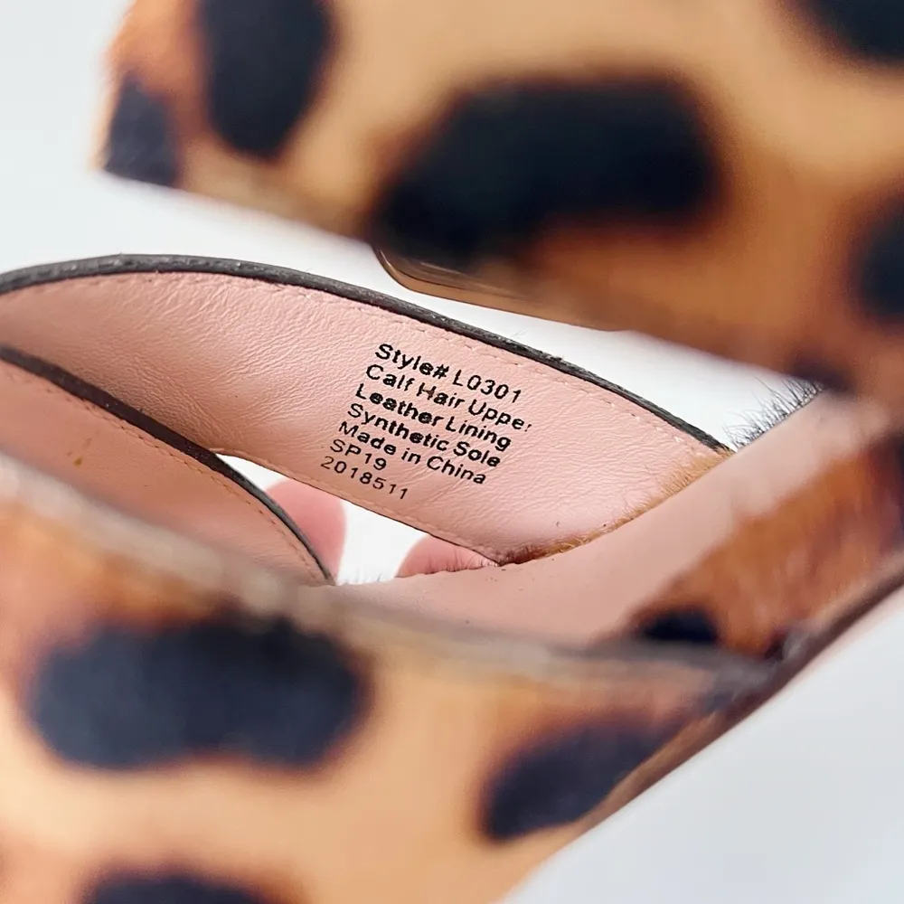 J Crew • Penny Slide Sandals in Leopard Calf Hair mules block heel - Image 5