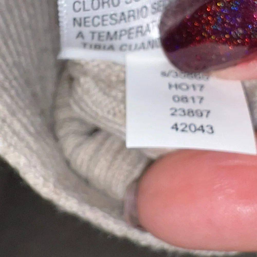 Style & Co. oatmeal long sleeved tie front tunic sweater medium - Image 7