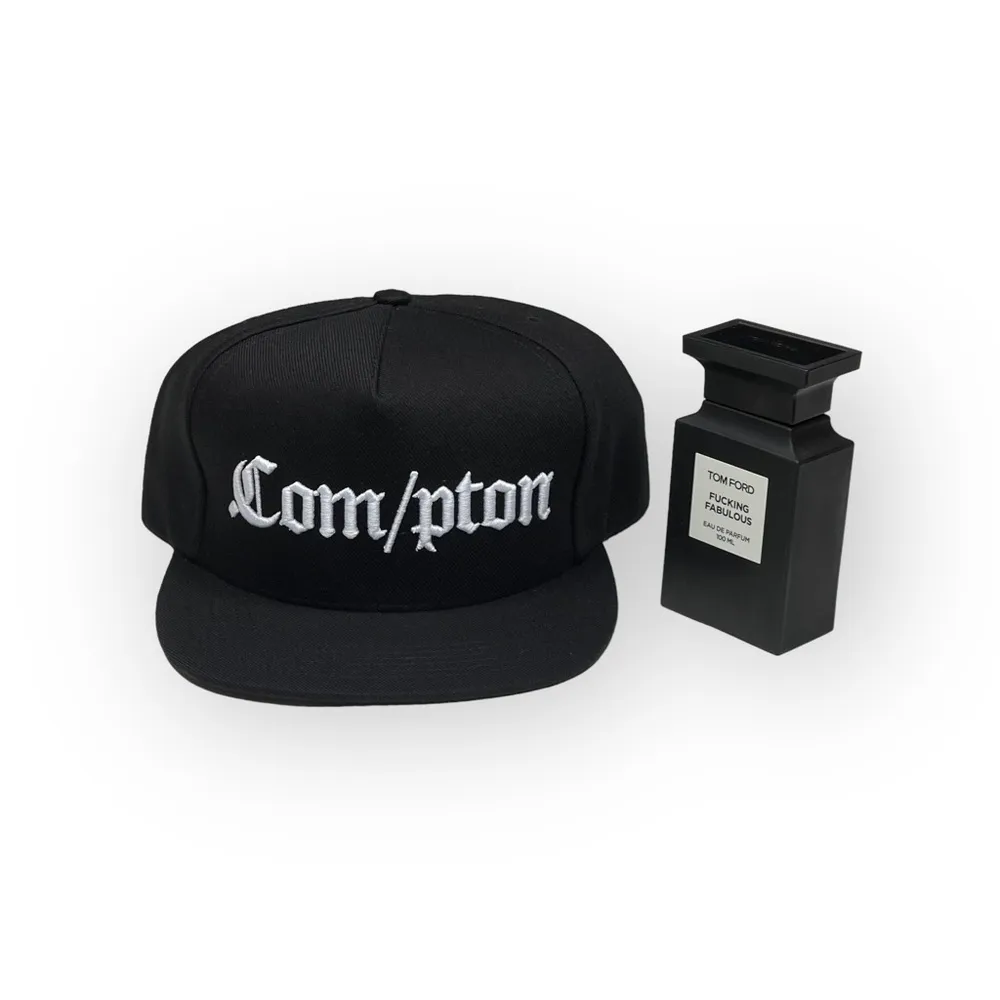 Deadstock: new UNIF 𖤐 Compton Snapback Embroidered Y2K 90’s Dad Cap 𖤐 Black 𖤐 - Image 3