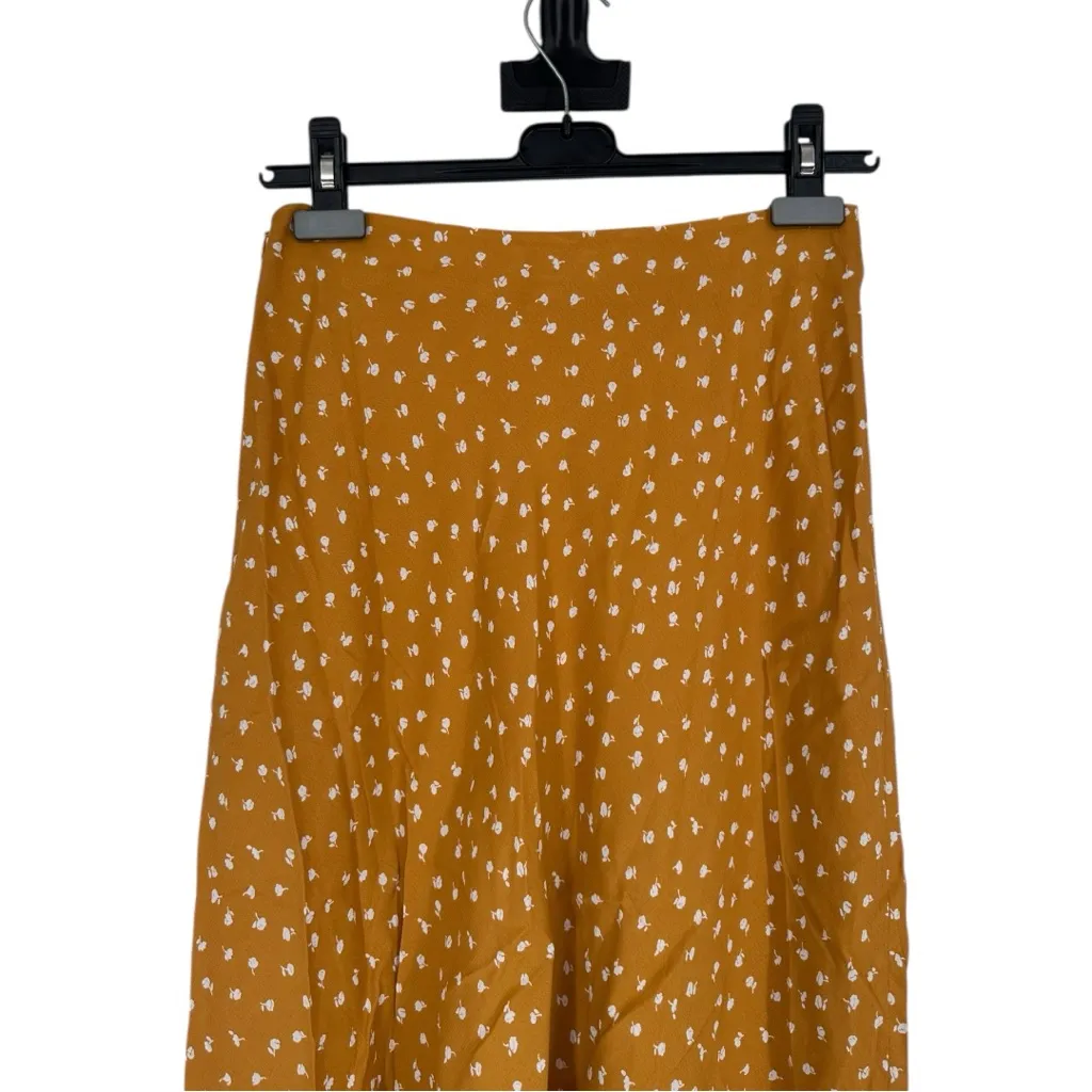 Rails London Midi Skirt in Marigold Floral size Small NWT Side Zip Yellow - Image 6