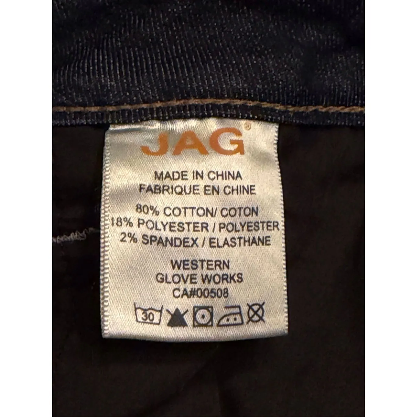 JAG Jeans Women’s Skinny Boyfriend Cuffed Dark Wash Cropped Jeans Size 14 (6511) - Image 7