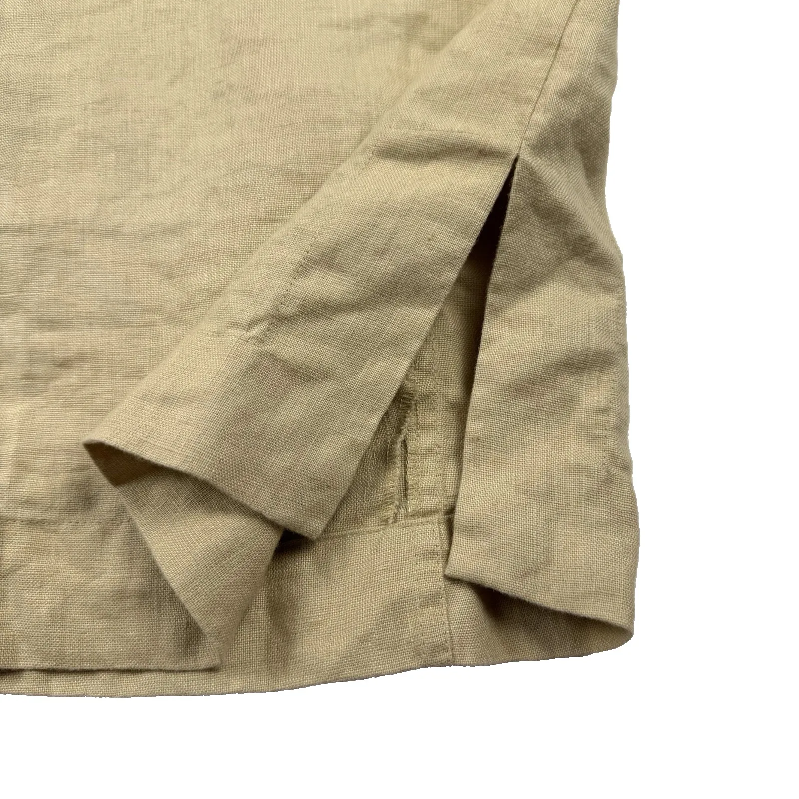 Bridgewater Studio 100% Linen Shirt Blade Collar Lagenlook Women Plus Size‎ 14W Blue - Image 6