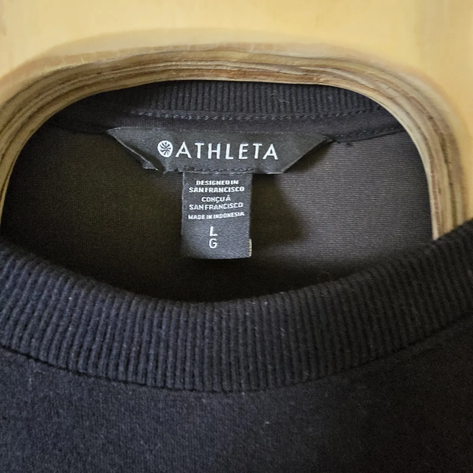 Athleta Retroplush Velvet Crewneck Sweatshirt‎ Snapside Large - Image 3