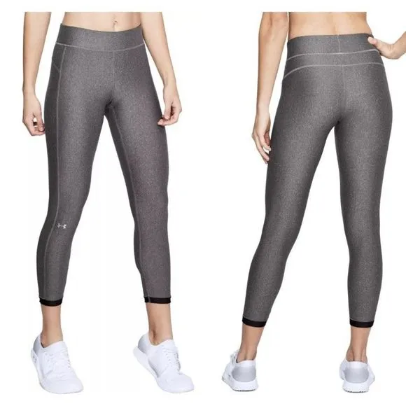 Under Armour Heatgear Armour Ankle Crop Athletic Compression Leggings 1309628 - Image 2