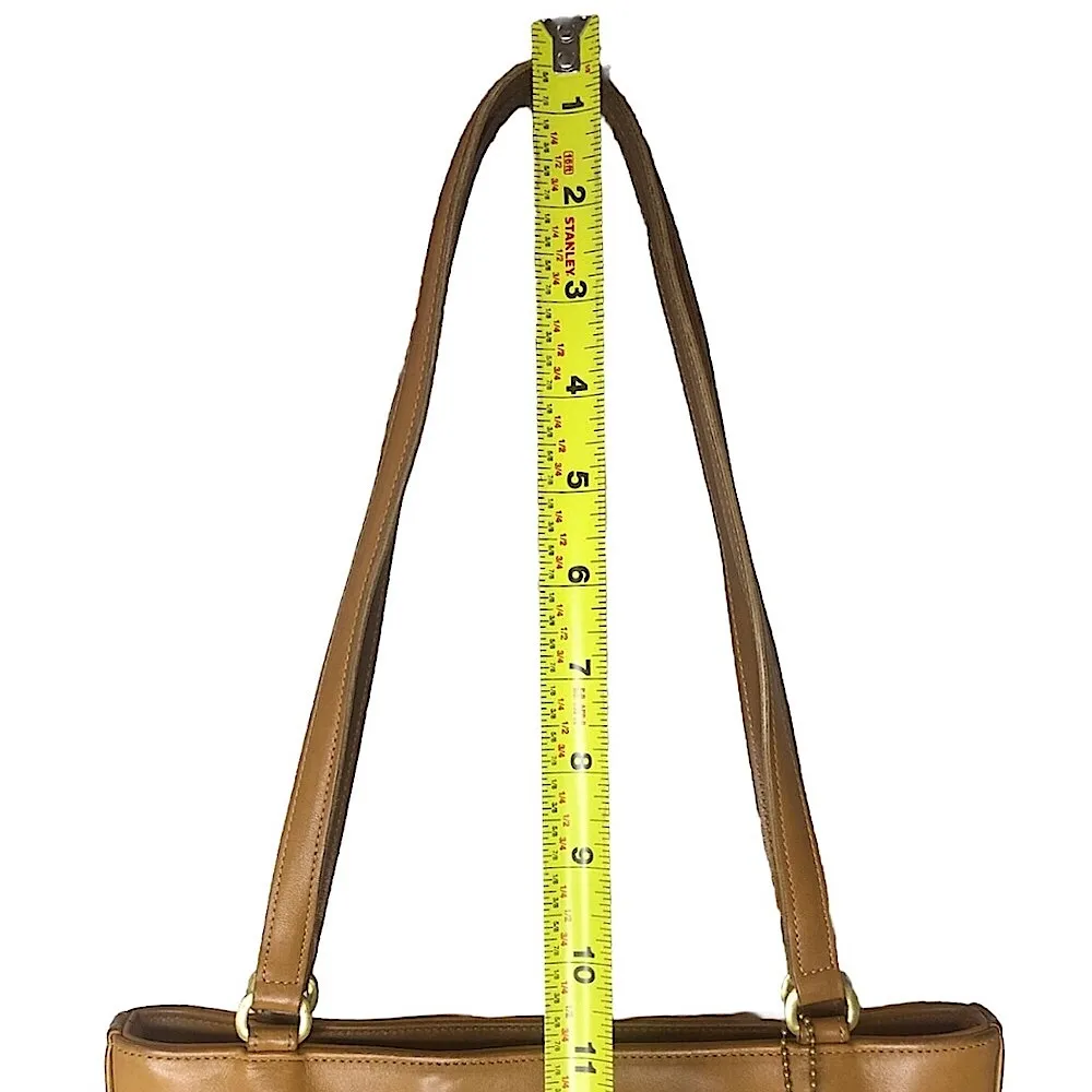 Vintage COACH TRIBECA Tan Glove Tanned Slim Bleeker Bucket Shoulder Bag 9088 - Image 6