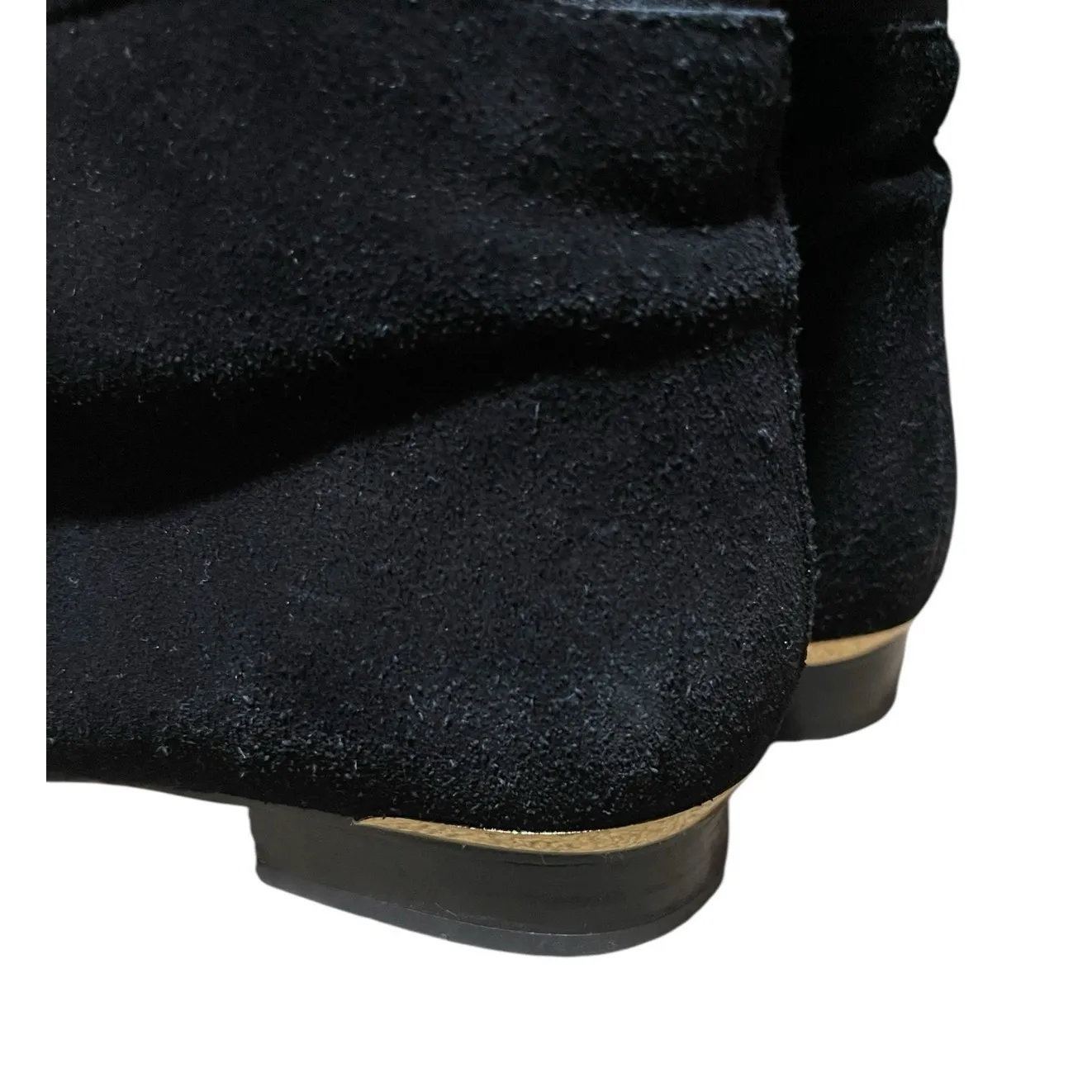 GILI Womens Size 8.5 Black Leather Suede Tall Shaft Chandra Stretch Zip Boot - Image 3