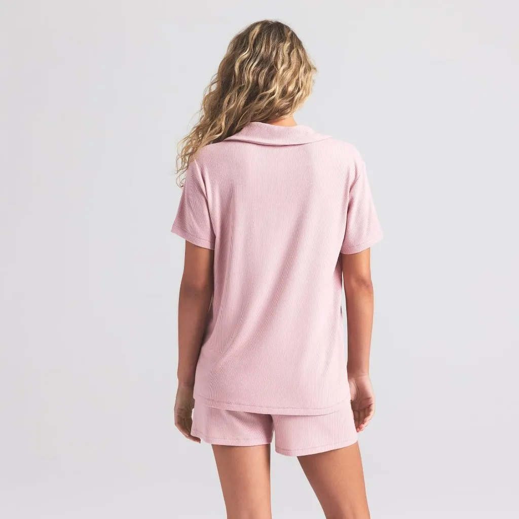 Skims Soft Lounge Short Sleep Set in Morganite, Size X-Small - Image 3