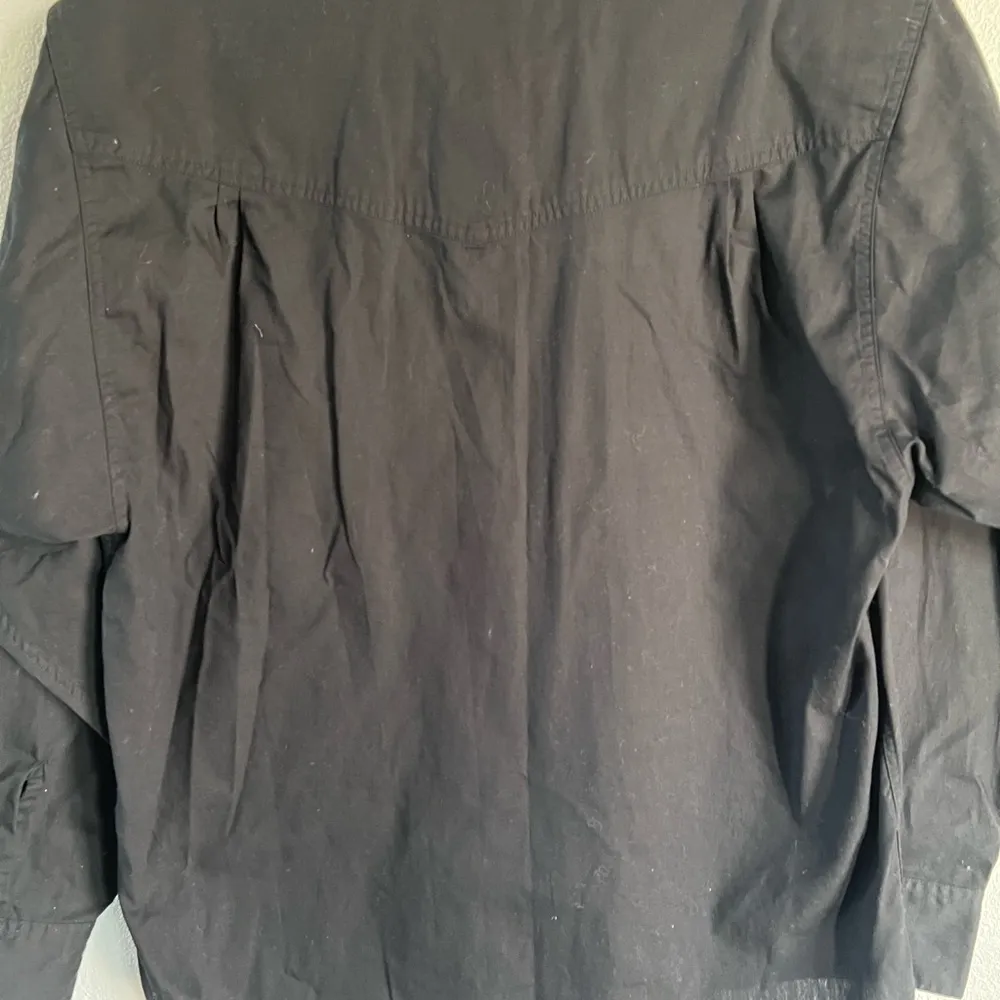 Vintage Wrangler Womens Large Embroidered Black Long Sleeve Shirt Aztec Detail - Image 8