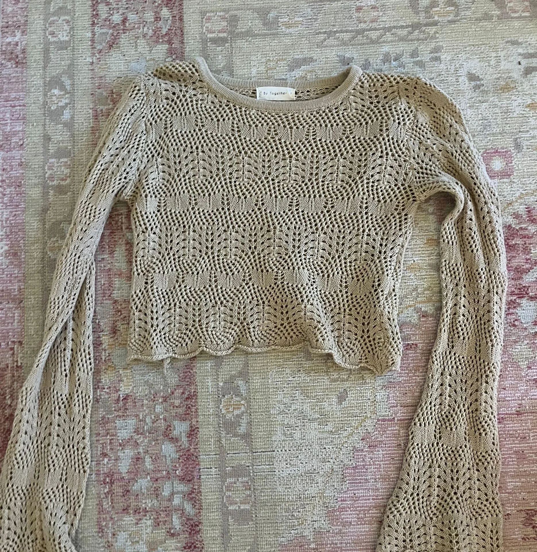 Knit Flare Sleeve Top - Image 2