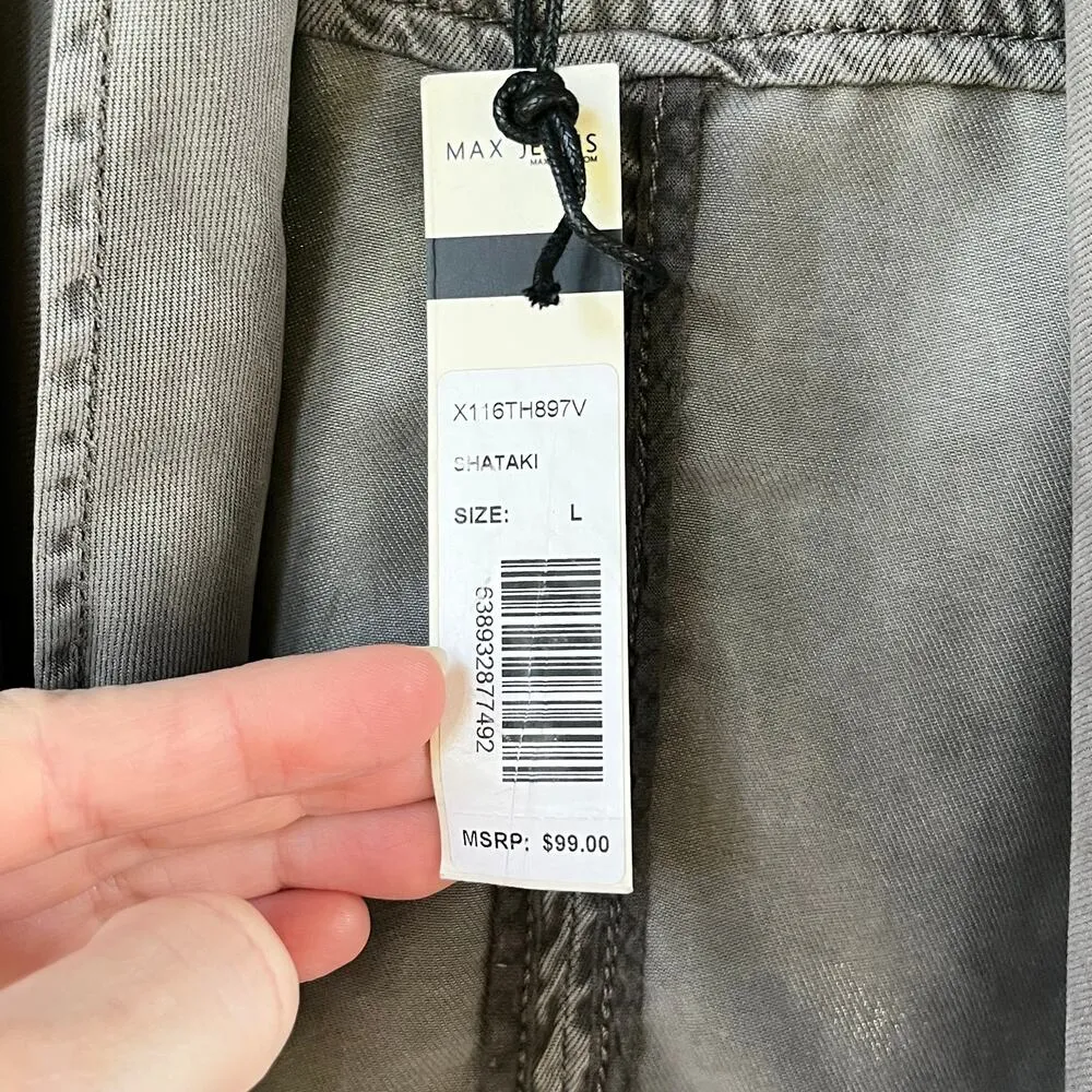 Max Jeans Women's 100% Tencel Open Sleeveless Jacket Taupe Size L. NEW - Image 6