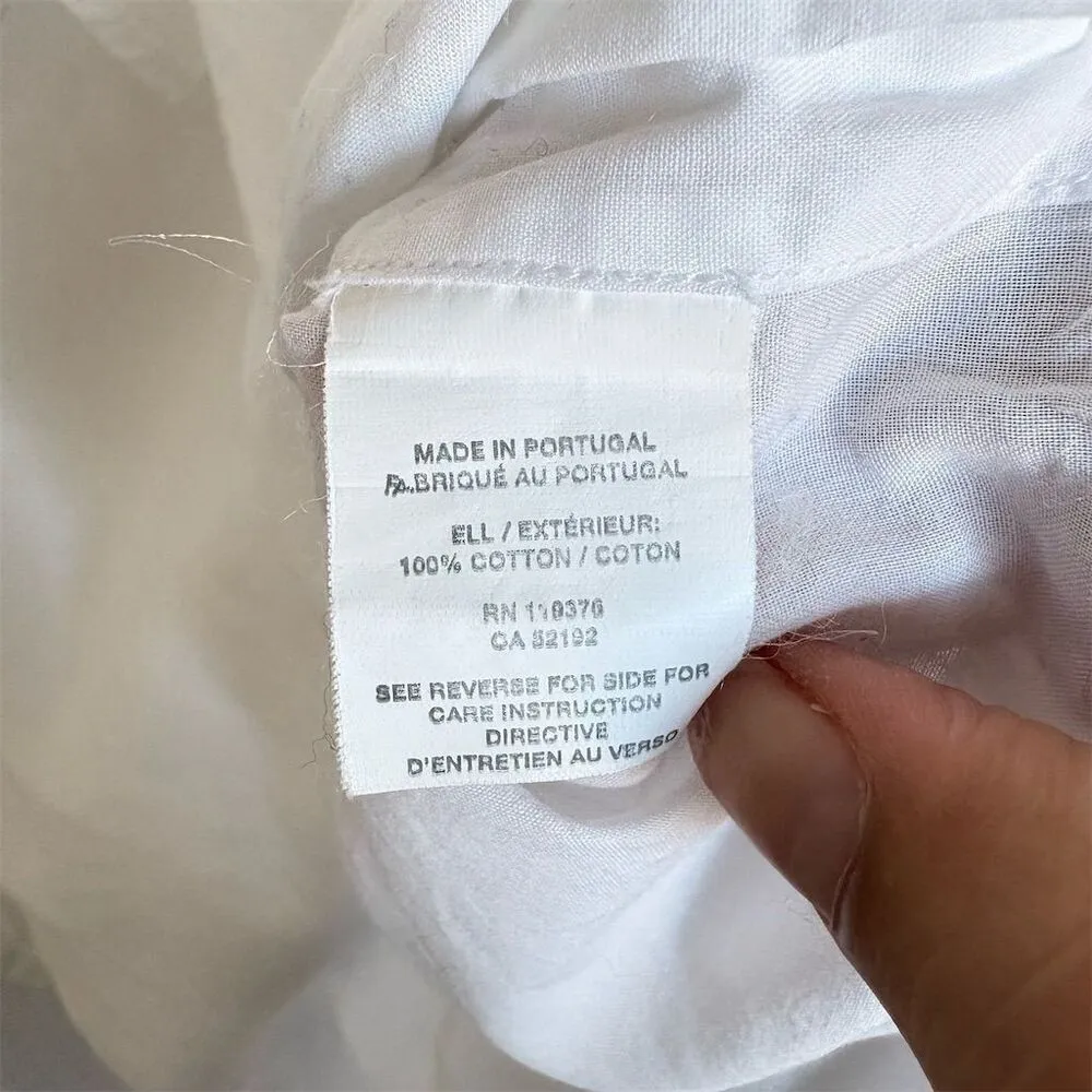 Helmut Lang Women's XS White V-Neck Long Sleeve Blouse Casual - Image 4