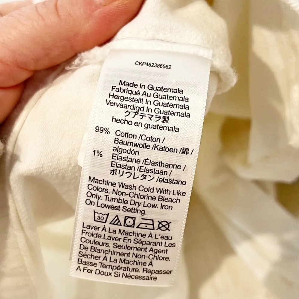 Madewell The Perfect Vintage Wide Leg Crop Jeans Patch Pocket Tile White 10 - Image 5