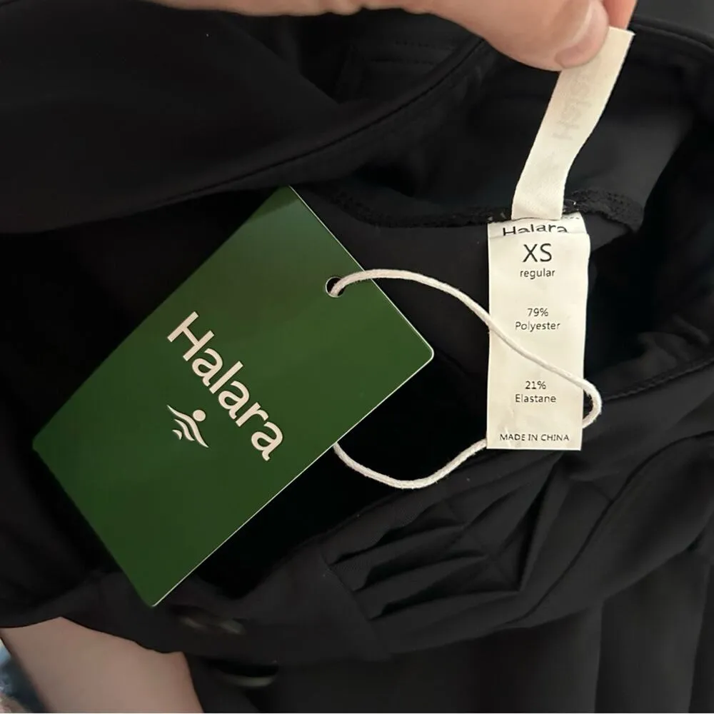 NWT Halara Black Ruffle Waist Band Casual Athletic Pants Size XS - Image 3