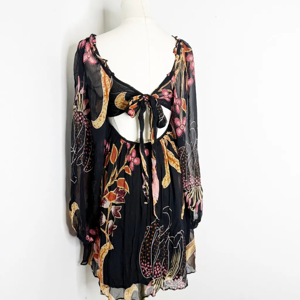 Let Me Be Anthropologie XS Petite Floral Open Back Boho Dress NWT - Image 3