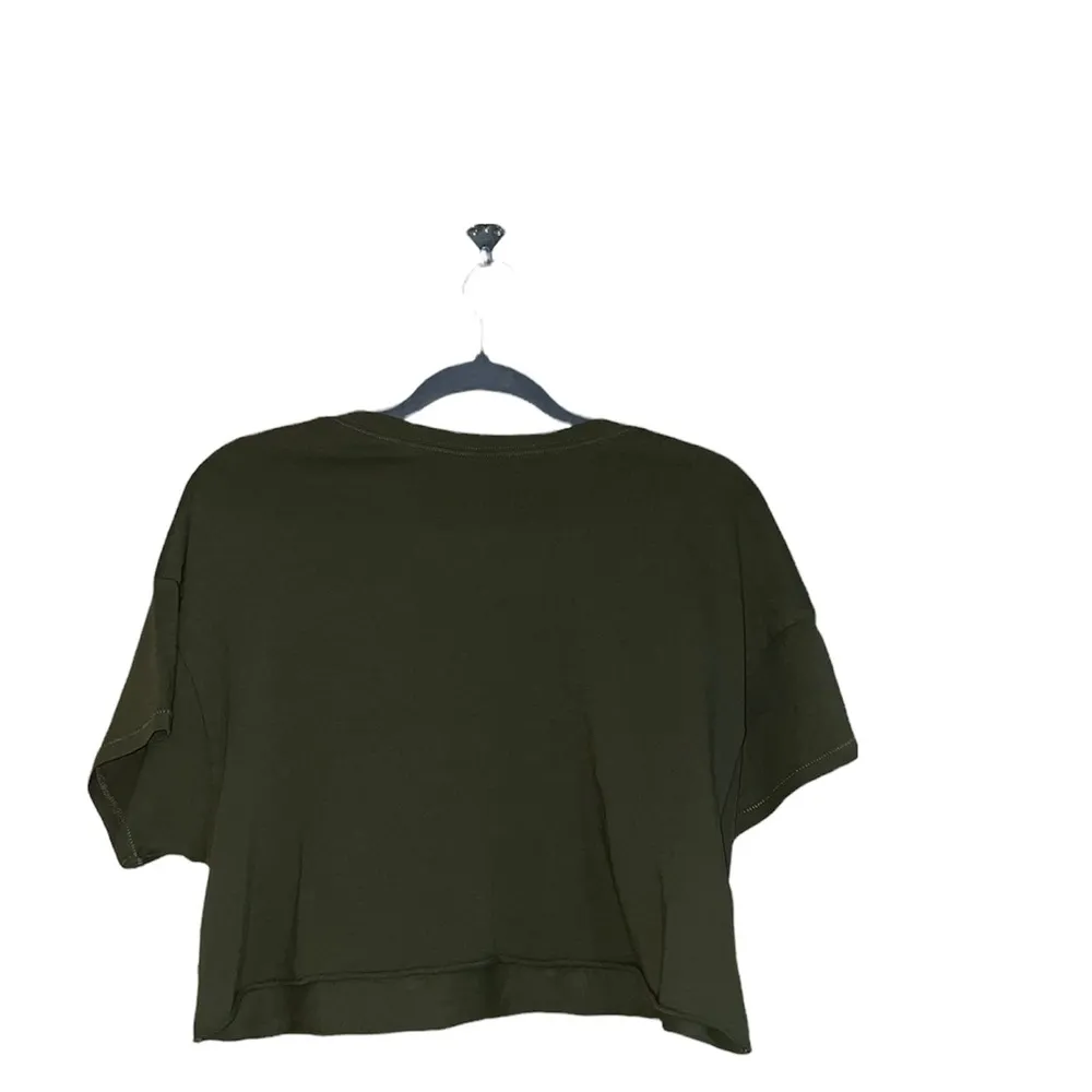NWOT  I GROW MY OWN KALE CROP TOP TEE SMALL GREEN - Image 4