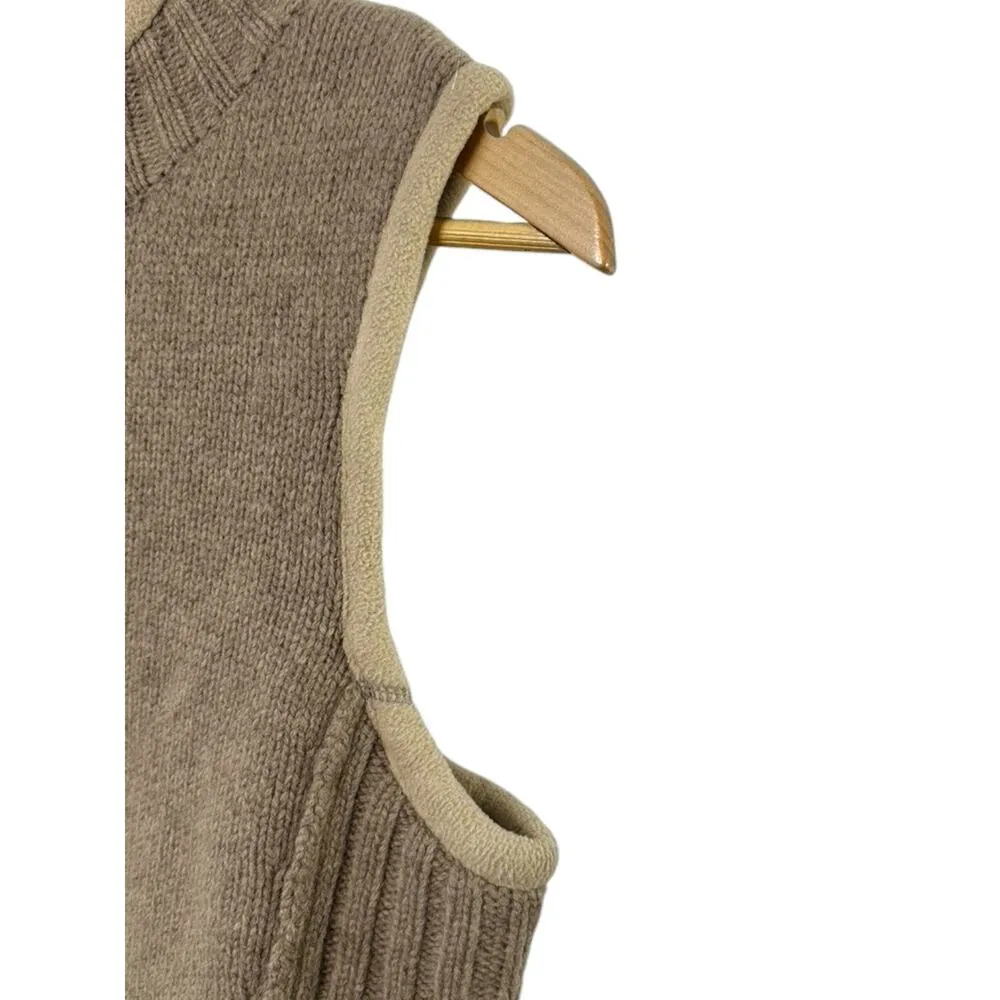 Gander mountain  Guide Series Tan Lambswool Blend Full Zip Vest Women's Medium - Image 10