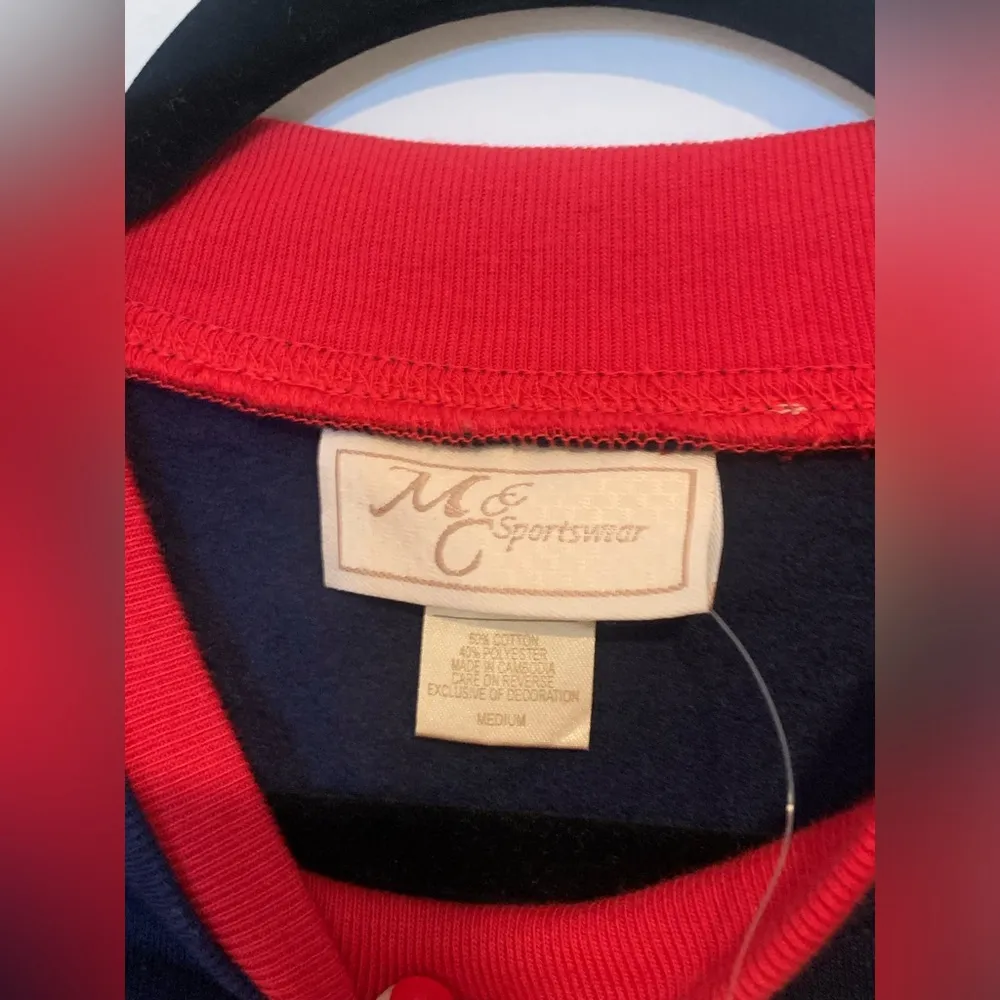 NWT VINTAGE MC SPORTSWEAR SWEATSHIRT Blue Size M - Image 4