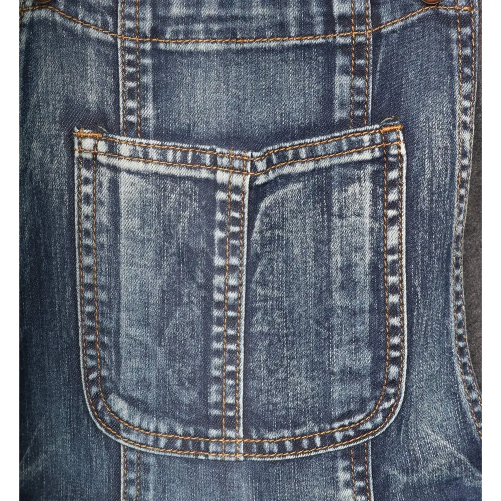Skinny denim destructed overalls - Image 4