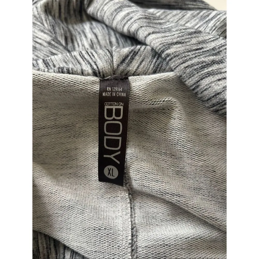 Cotton On Body Gray asymmetrical zip up jacket womens size XL - Image 2