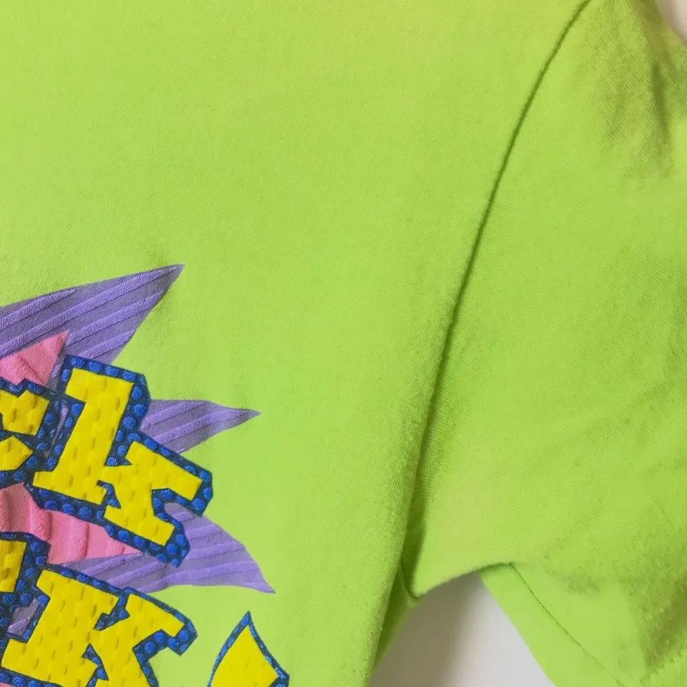 Vintage Nickelodeon U Pick Nick! Dollywood T Shirt USA Graphic Tee Green Small S - Image 10