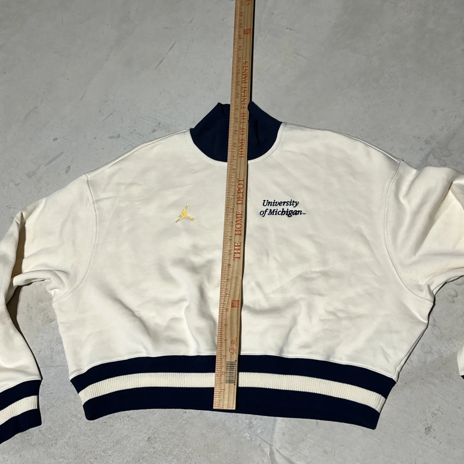 Nike 1/2 Zip Cropped Sweatshirt Women's M L Oversized Baggy University Michigan - Image 6