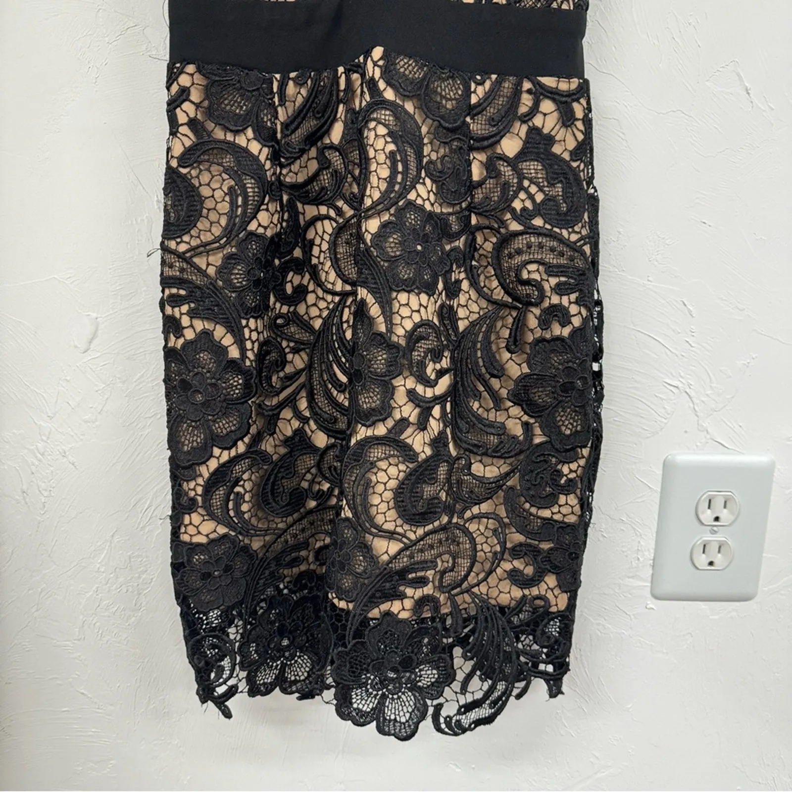 Dress The Population Black Lace Sleeveless Mini Cocktail Dress Womens XS Formal - Image 5