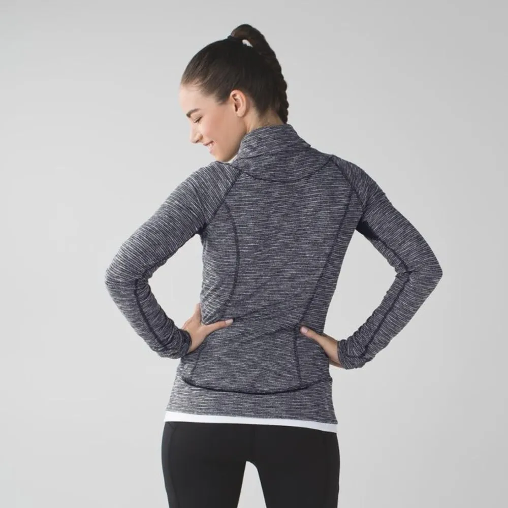 Lululemon Think Fast Run Long Sleeve Top Grey Black Small 6 - Image 2