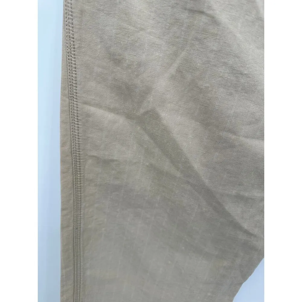 Vintage Express Khaki Pants Women Medium Drawstring Wide Leg Y2K 90s Linen Blend - Image 8