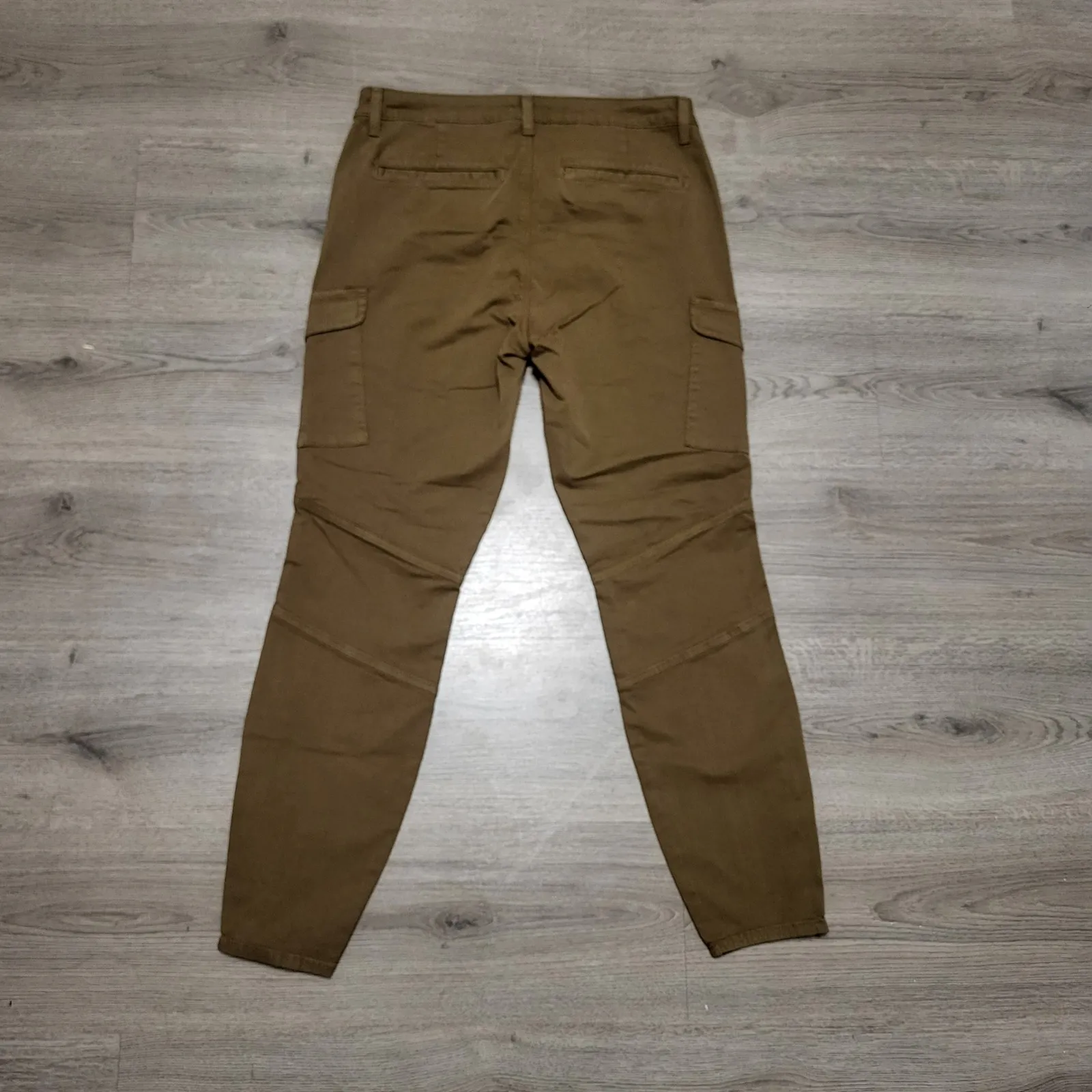L'Agence Patton High Rise Skinny Cargo Pants Olive Brown Zip Ankle Women size 30 - Image 11