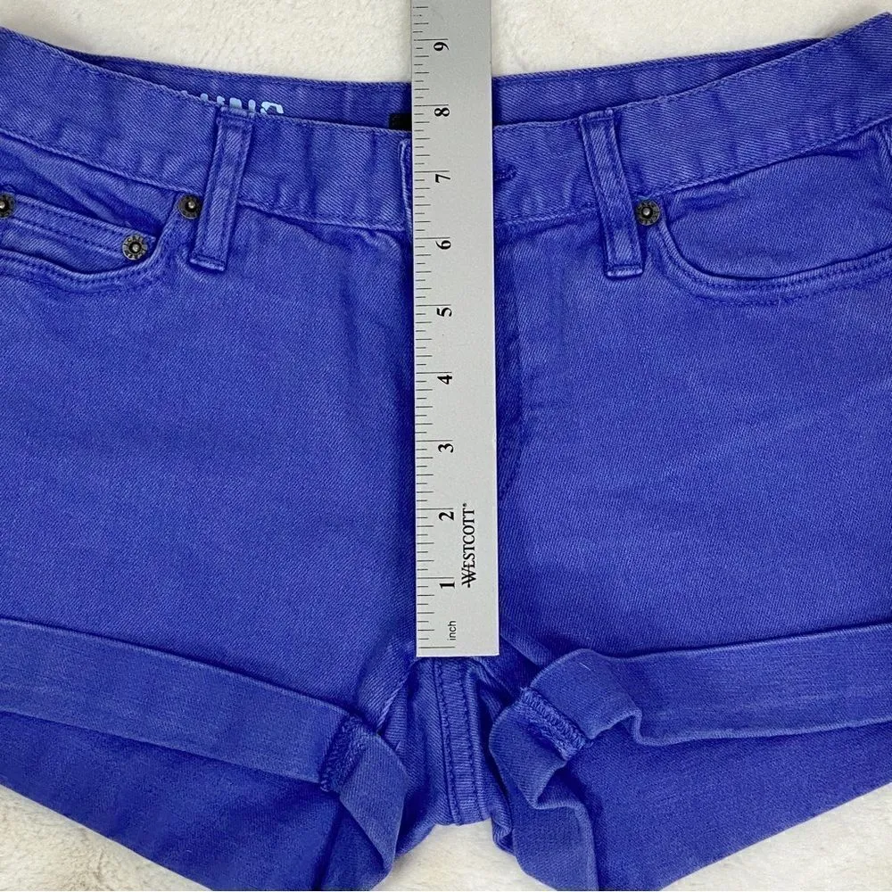 J. Crew Hipslung Low Rise Cuffed Jean Shorts Purple 0 - Image 8