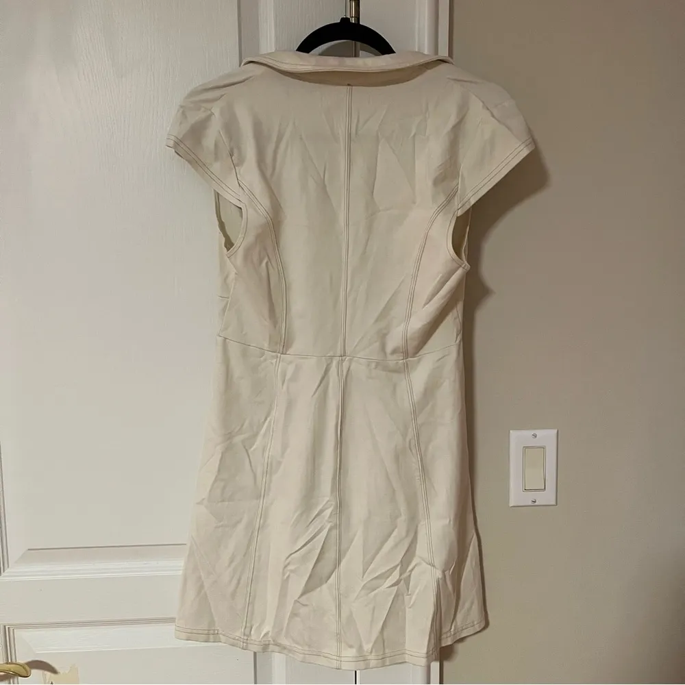 cream zip-up dress - Image 5