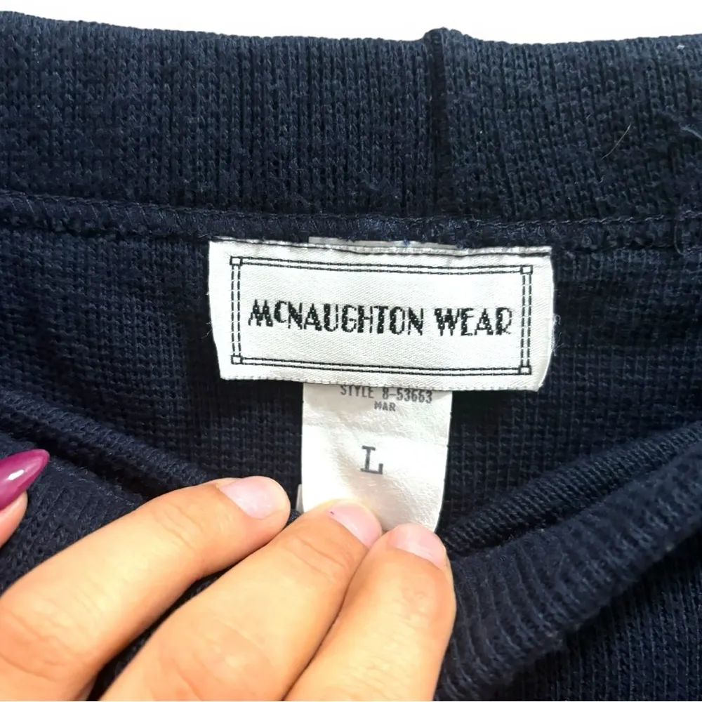 Vintage Norton McNaughton Navy Blue Sweater & Pants Matching Set Large - Image 11