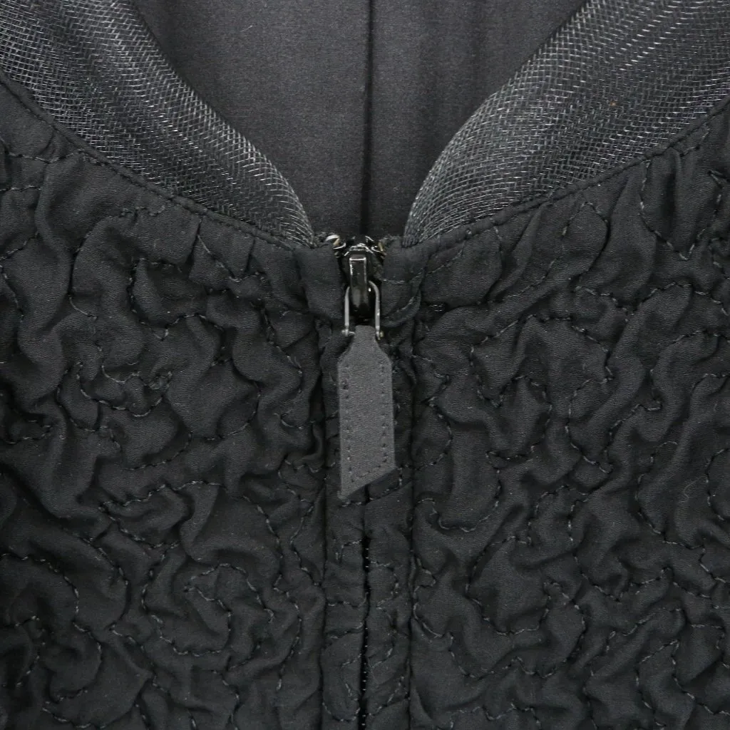 Akris Rippled Silk Textured Mesh Trim Black Evening Jacket 14 - Image 4