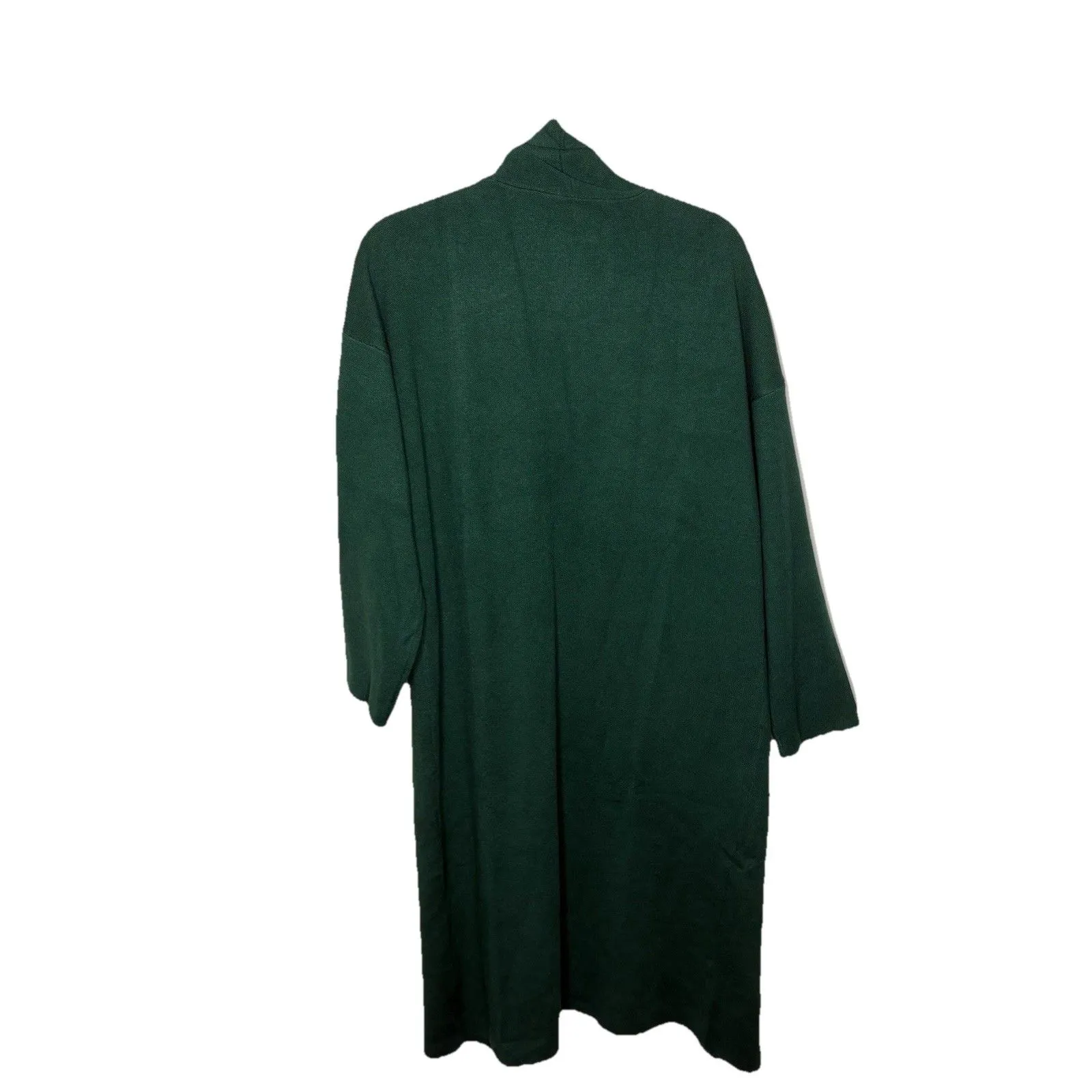 Shein Curve Dark Green Long Sleeve Knit Duster Cardigan Sweater Size XL Womens - Image 3