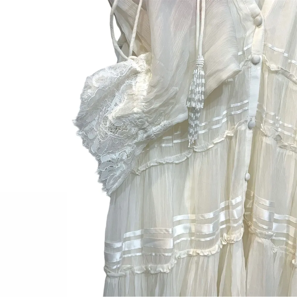 New ROCOCO SAND Chiffon High-Low Maxi Dress - Image 9