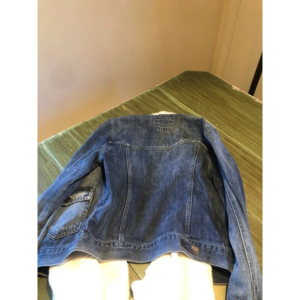 Abercrombie & Fitch EUC Women's Knit Lined Denim Jacket - Size Small - Image 8