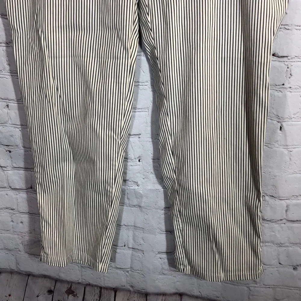 Ann Taylor Signature Pinstriped Cropped Pants - Image 4