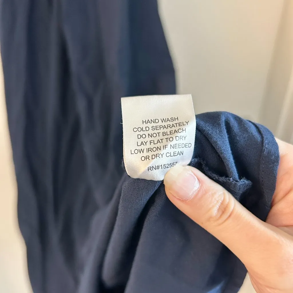 Baltic Born Indie Back Tie Dress in Navy Blue Size M NWOT - Image 10