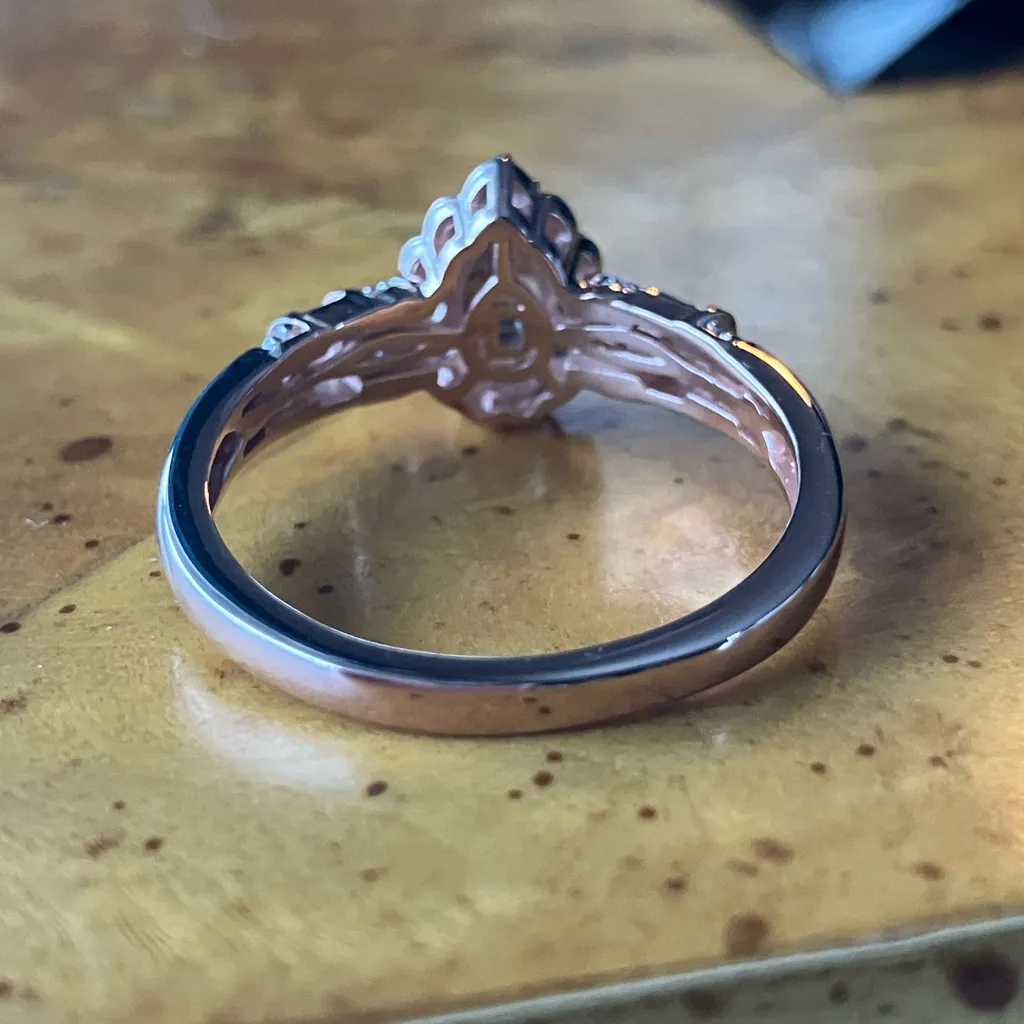 Color Changing Garnet Moissanite Sterling Silver Ring Size 10 Pink - Image 6