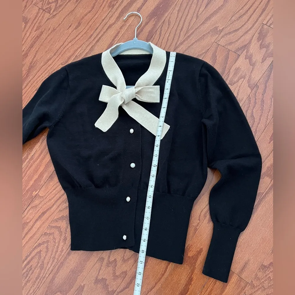 Pearl Button Wool Cardigan - Image 6