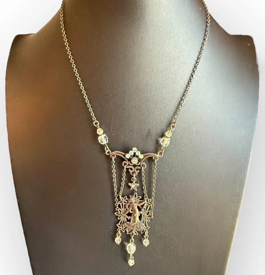 Kirks Folly Muse Fairy Dangle Rhinestone Necklace - Image 3