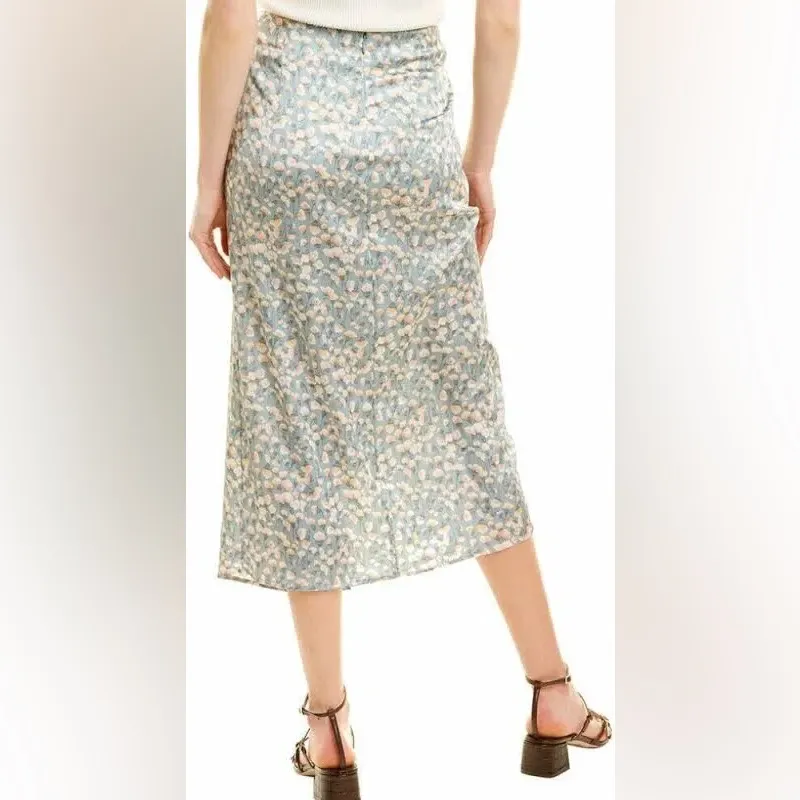 Vince Carnation Asymmetrical Cascade Midi Skirt - Blue Fog $325 NWT - Image 2
